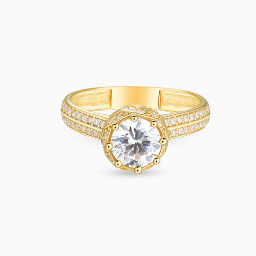LGR1389 - Vintage Pav�� Cubic Zirconia Ring In 18K Gold - 413951800322191-1.jpg