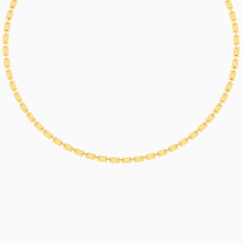 LGN529 - Rectangular Shaped Choker Necklace in 18K Gold - 115051400132400-1.webp