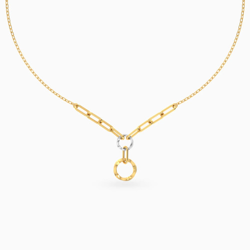 MLN1963 - Paperclip & Circular Links Necklace in 18K Gold - 111051300094400-1.webp