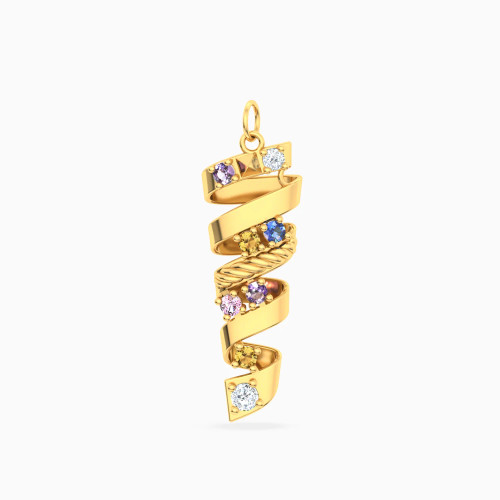 LIN1285 - Spiral Colored Stones Pendant in 14k Gold - 102041100062001-1.webp