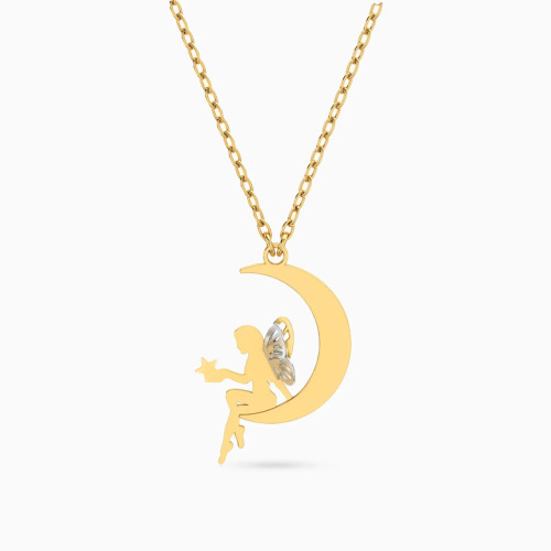 MLN1971 - Fairy Crescent Moon Necklace in 9K Gold - 191051400024400-1.webp