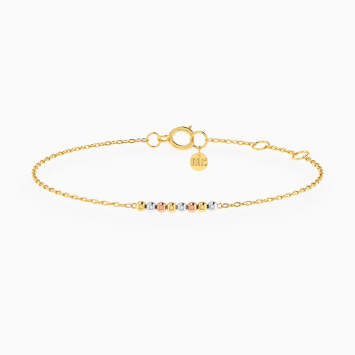 MLB857 - Polished Beads Chain Bracelet in 9K Gold - 191100200047180-1.webp