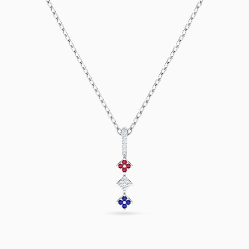 LDN1388 - Square Diamond & Colored Stones Necklace in 18K Gold - 144502200141451-1.jpg