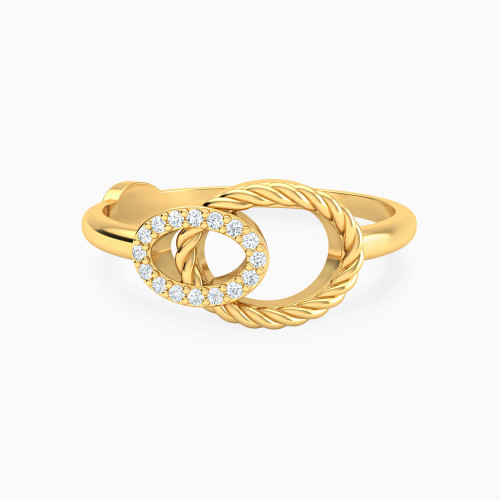 MLR908 - Intertwined Circular Frames Diamond Ring in 14K Gold - 171102200032141-1.webp