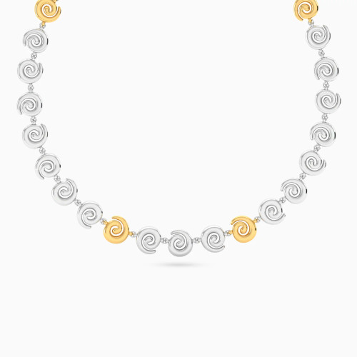 WN548 - Spiral Motifs Choker Necklace in Silver - 167051800294370-1.webp