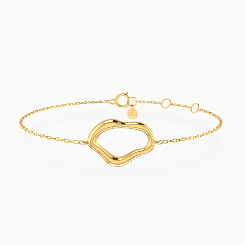 MLB961 - Irregular Open Shape Chain Bracelet in 9K Gold - 191101100032180-1.webp