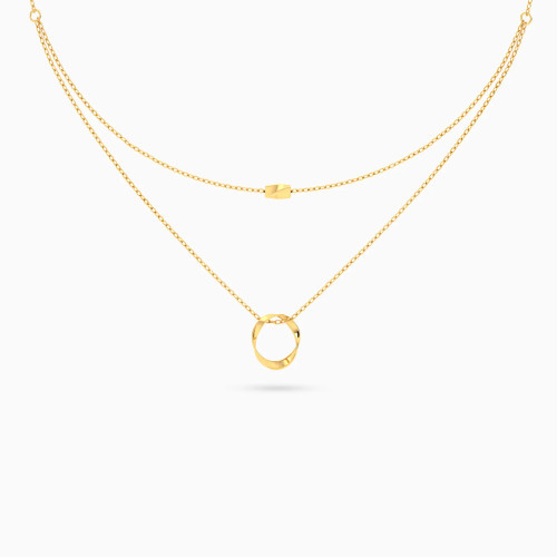 MLN2108 - Contoured Circle Layered Necklace in 9K Gold - 191051100192400-1.webp