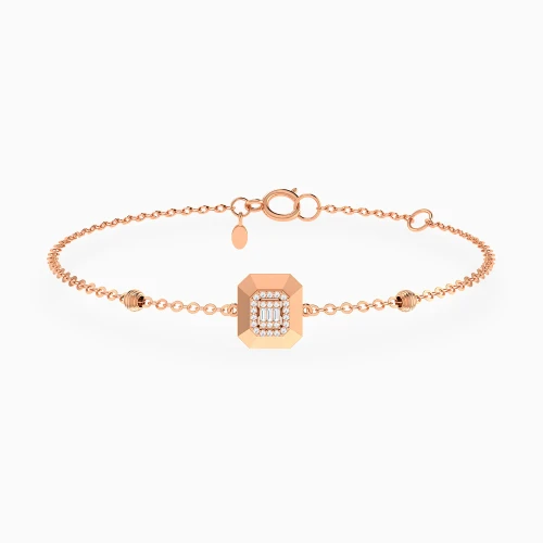 LDB839 - Sculpted Square Diamond Chain Bracelet in 18K Gold - 144361102263181-1.webp