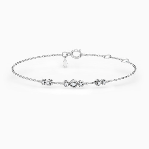 LDB137 - Circle Diamond Chain Bracelet in 18K Gold - 144360301131181-1.jpg