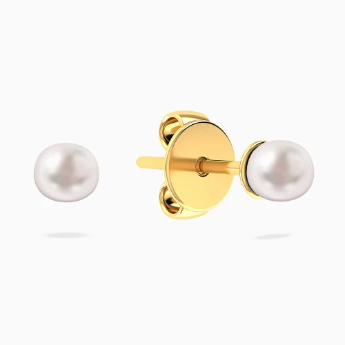 LIE193 - Classic Small Pearl Stud Earrings in 14K Gold - 102031100172001-1.webp