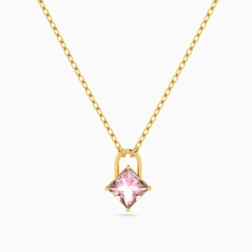 LIN1302 - Tilted Square Rose Stone Necklace in 14K Gold - 102051801442401-1.webp