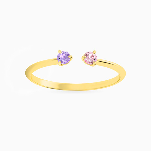 MLR1 - Circle Colored Stones Open Ring in 18K Gold - 111021100332141-1.jpg