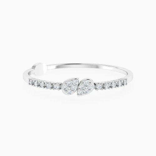LDR4178 - Two Teardrop Shapes Diamond Ring in 18K Gold - 144100309031151-1.webp