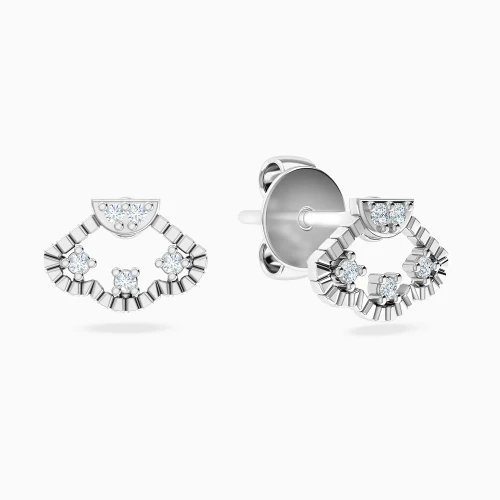 LDE1056 - Sculpted Open Design Diamond Stud Earrings in 18K Gold - 144200301601001-1.webp