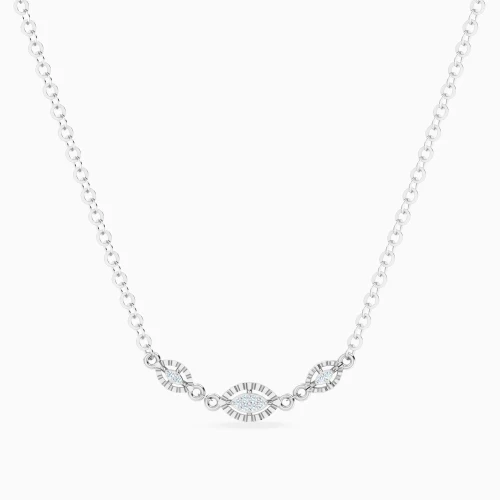 LDN2768 - Three Marquise Motifs Diamond Necklace in 18K Gold - 144501102391451-1.webp