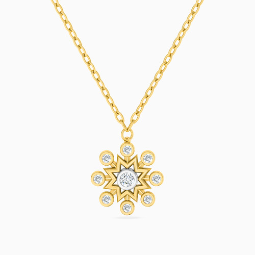 MLN2206 - Sunburst Cubic Zirconia Necklace in 18K Gold - 141500300482451-1.jpg
