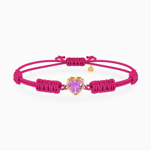 MLB1017 - Heart Pink Stone Pink Cord Bracelet in 18K Gold - 111101800082251-1.jpg