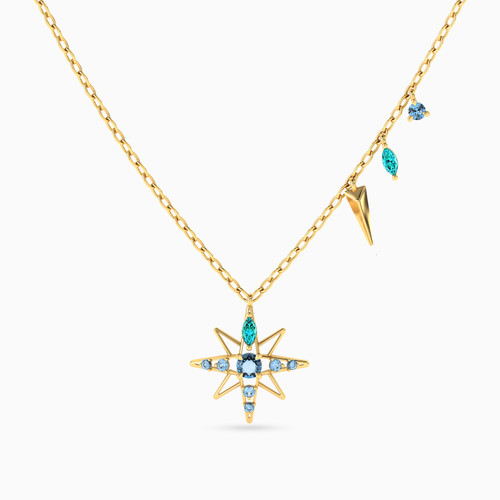 MLN858 - Star Colored Stones Necklace in 18K Gold - 111051101352421-1.jpg