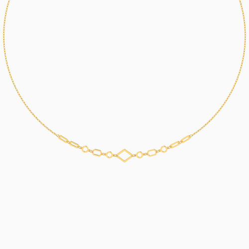 MLN2223 - Tilted Square and Mixed Links Choker in 9K Gold - 191051400172400-1.jpg