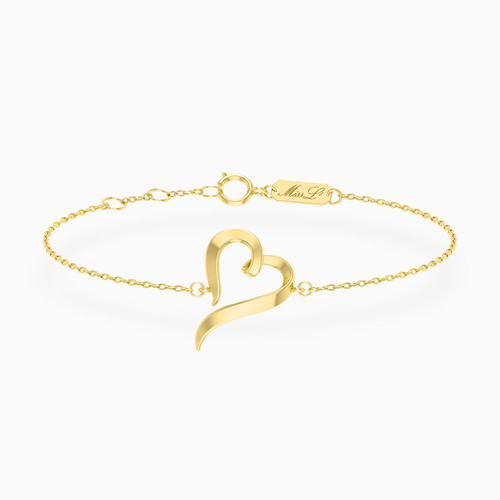 MLB760 - Heart Chain Bracelet In 18K Gold - E11100300012181-1.jpg