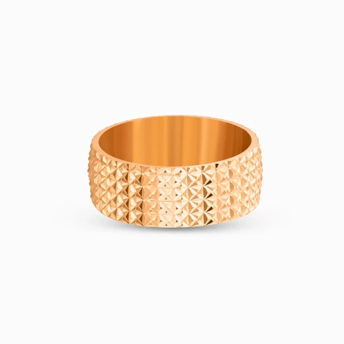 LGR1508 - Geometric Textured Wedding Band in 21K Gold (Size 17) - 000000K0005-E57-1.webp