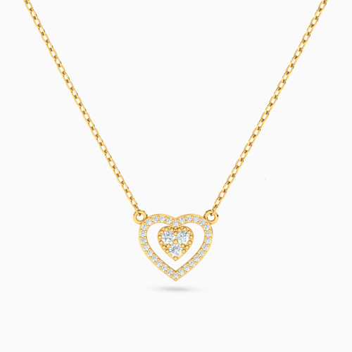 MLN791 - Heart Diamonds Necklace In 18K Gold - 141500300612451-1.jpg