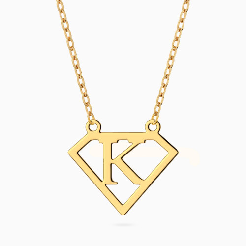 MLN882 - Letter K Necklace in 14K Gold - 101051400072420 - 1.jpg