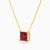 MLN68 - Square Red Stone Necklace in 18K Gold - 111051100422421-2.jpg