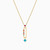 MLN779 - Rectangle Colored Stones Necklace In 18K Gold - 111051100882421-1.jpg