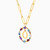 LIN634 - Letter O Colored Stones Necklace in 18K Gold - 112051101882451-2.jpg