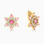MLE217 - Star Diamonds & Rose Stone Stud Earrings in 18K Gold - 141200300582002-1.jpg