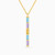 LIN84 - Bar Colored Stones Necklace in 18K Gold - 112050300332451-1.jpg
