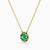 LIN776 - Circle Green Stones Necklace in 18K Gold - 112051102892451-2.jpg