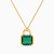 LIN847 - Lock Green Stones Necklace in 14K Gold - 102051100102451-1.jpg