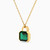 LIN847 - Lock Green Stones Necklace in 14K Gold - 102051100102451-2.jpg