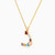LIN116 - Letter Daal Colored Stones Necklace in 18K Gold - 112050301322451-2.jpg