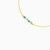 MLB79 - Circle Green Stones Chain Bracelet in 18K Gold - 111100300082181-3.jpg