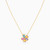 LIN752 - Flower Colored Stones Necklace in 18K Gold - 112051102592451-3.jpg