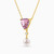 LIN191 - Triangle Pearl & Purple Stone Necklace in 18K Gold - 112051100332451-2.jpg