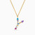 LIN102 - Letter Y Colored Stones Necklace in 18K Gold - 112050301182451-1.jpg