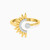 MLR168 - Semi-circle Diamond Two Headed Ring in 18K Gold - 141100300212141 - 1.jpg