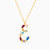 LIN120 - Letter Ayn Colored Stones Necklace in 18K Gold - 112050301362451-2.jpg