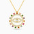 LIN69 - Evil Eye colored Stones Necklace in 18K Gold - 112050300042451-1.jpg