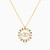 LIN69 - Evil Eye colored Stones Necklace in 18K Gold - 112050300042451-3.jpg