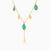 LIN636 - Pear Colored Stones Chain Necklace in 18K Gold - 112051100362451-2.jpg
