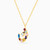 LIN124 - Letter Noon Colored Stones Necklace in 18K Gold - 112050301402451-2.jpg