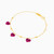 LIB37 - Heart Red Stone Chain Bracelet in 18K Gold - 112101100112181-2.jpg