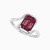 LDR1562 - Rectangle Diamond & Red Stone Ring in 18K Gold - RG10-786-2.jpg