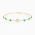 LIB158 - Pear Colored Stones Chain Bracelet in 18K Gold - 112101100502181-1.jpg