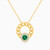 LIN157 - Circle Green Stones Necklace in 18K Gold - 112050302012452-1.jpg
